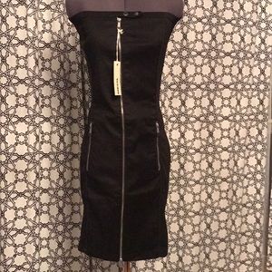 Diesel strapless zip front dress